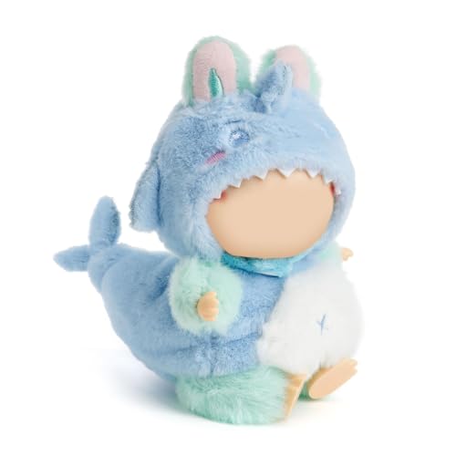 Plüschpuppenkleidung, 17 cm, niedliches Tierpuppen-Outfit-Zubehör, niedliches Kostüm für Puppen (Hai) von Magicaldiy