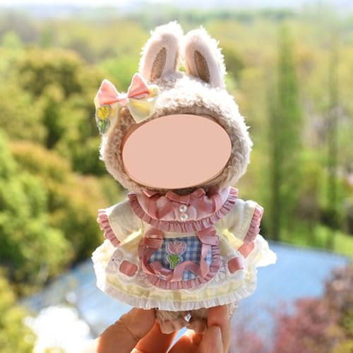 Puppenkleidung, 17 cm, Rosa, exquisite Kleidung mit Schleife, Haar-Accessoire, geeignet für Puppenzubehör, Tulpenprinzessin-Puppen, verkleiden sich Kleidung von Magicaldiy
