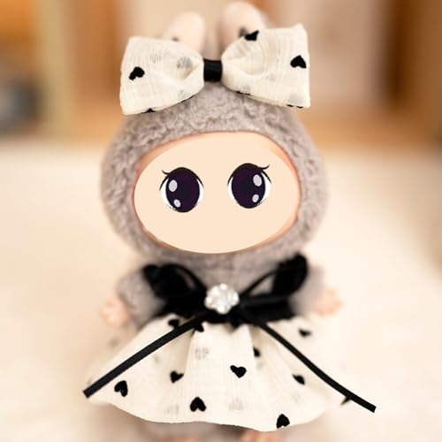 Puppenkleidung kompatibel mit 15 cm und 17 cm Puppen, Camellia Flower Bow Knot Dress Up Rock mit Kopfbedeckung Schleife von Magicaldiy