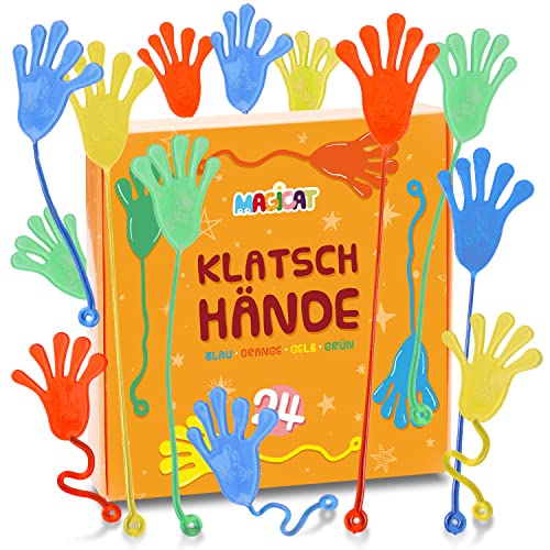 Magicat Premium Klatschhände XXL Set, 24 klebrige Glibberhände I Geburtstag Mitgebsel Kinder I Mitbringsel, Give Aways - Jungen und Mädchen, perfekt für Geschenktüten Kindergeburtstag oder Party Magicat Premium Klatschhände XXL Set, 24 klebrige Glibberhände I Geburtstag Mitgebsel Kinder I Mitbringsel, Give Aways - Jungen und Mädchen, perfekt für Geschenktüten Kindergeburtstag oder Party von Magicat