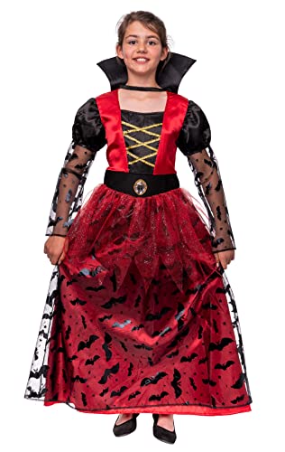 Magicoo Halloween Königin Vampir Kostüm Kinder Mädchen Vampirin (S) von Magicoo