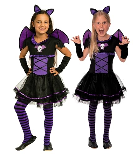 Magicoo Halloween Vampir Fledermaus Kostüm Kinder Mädchen Vampirkostüm Kind S (110-116) von Magicoo