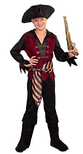Magicoo Karibischer Kapitän Piratenkostüm Kinder - Faschingskostüm Pirat Kostüm Jungen (98/104) von Magicoo