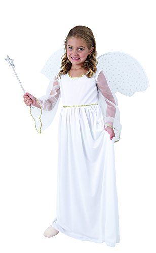 Magicoo Weihnachtsengel Kostüm mit Flügeln - Engelskostüm Kinder Größen 110-140 - Engel Kostüm Mädchen (110/120) von Magicoo