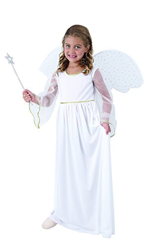Magicoo Weihnachtsengel Kostüm mit Flügeln - Engelskostüm Kinder Größen 110-140 - Engel Kostüm Mädchen (120/130) von Magicoo