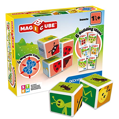 Geomag 121, Magicube Insects - Building Game with Magnetic Cubes, 4 Cubes von Geomag