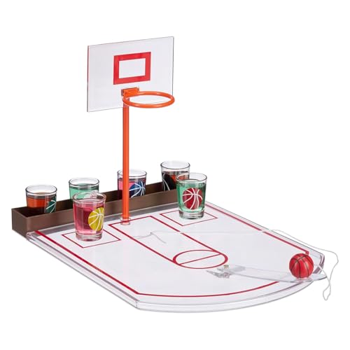 Magie di Natale Trinkspiel Basketball mit 6 Gläsern in Geschenkbox von Magie di Natale