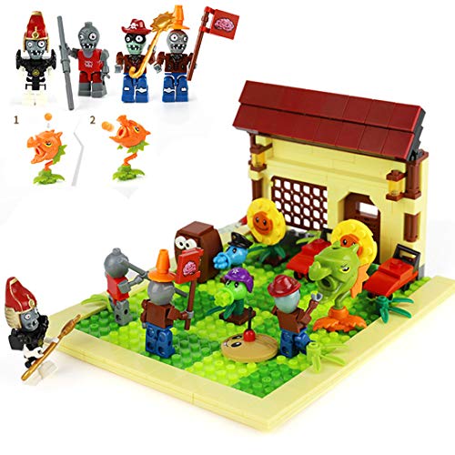 Magma Brick Pflanzen gegen Zombies: Zombieset und Plant 4X4 Battle Stage Bauspielzeugsets (PVZ01) von Magma Brick