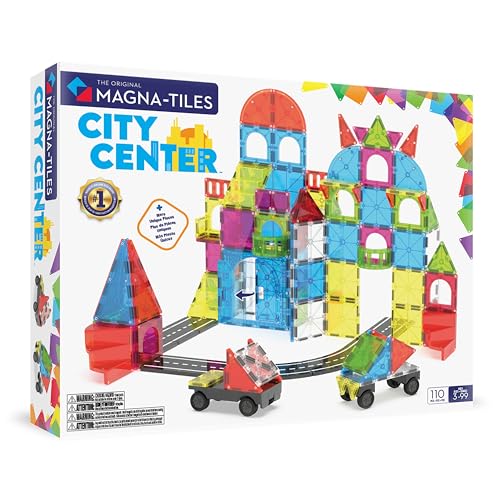 MAGNA-TILES® City Center 110-teiliges Magnetbauset - Die originale magnetische Baumarke von Magna-Tiles
