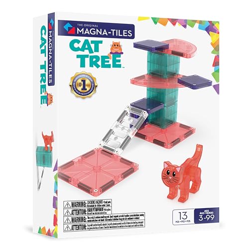 MAGNA-TILES® Katzenbaum 13-teiliges Magnetbauset - Die Original Magnetbaumarke von Magna-Tiles