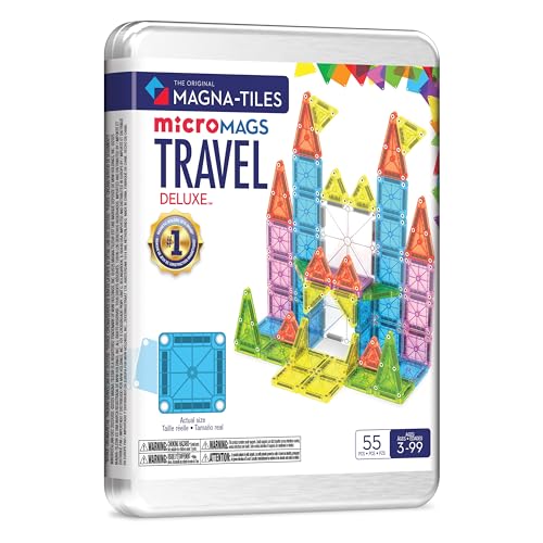 MAGNA-TILES® Reiseset Deluxe 55-teiliges Magnetbauset - Die originale Magnetbaumarke von Magna-Tiles