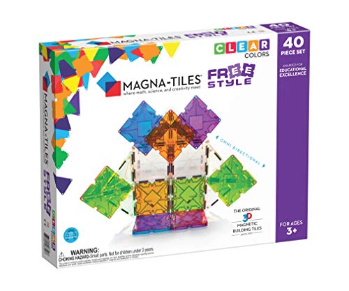 Magna-Tiles - 40 stuks Freestyle Clear Colors - Constructiespeelgoed von Magna-Tiles