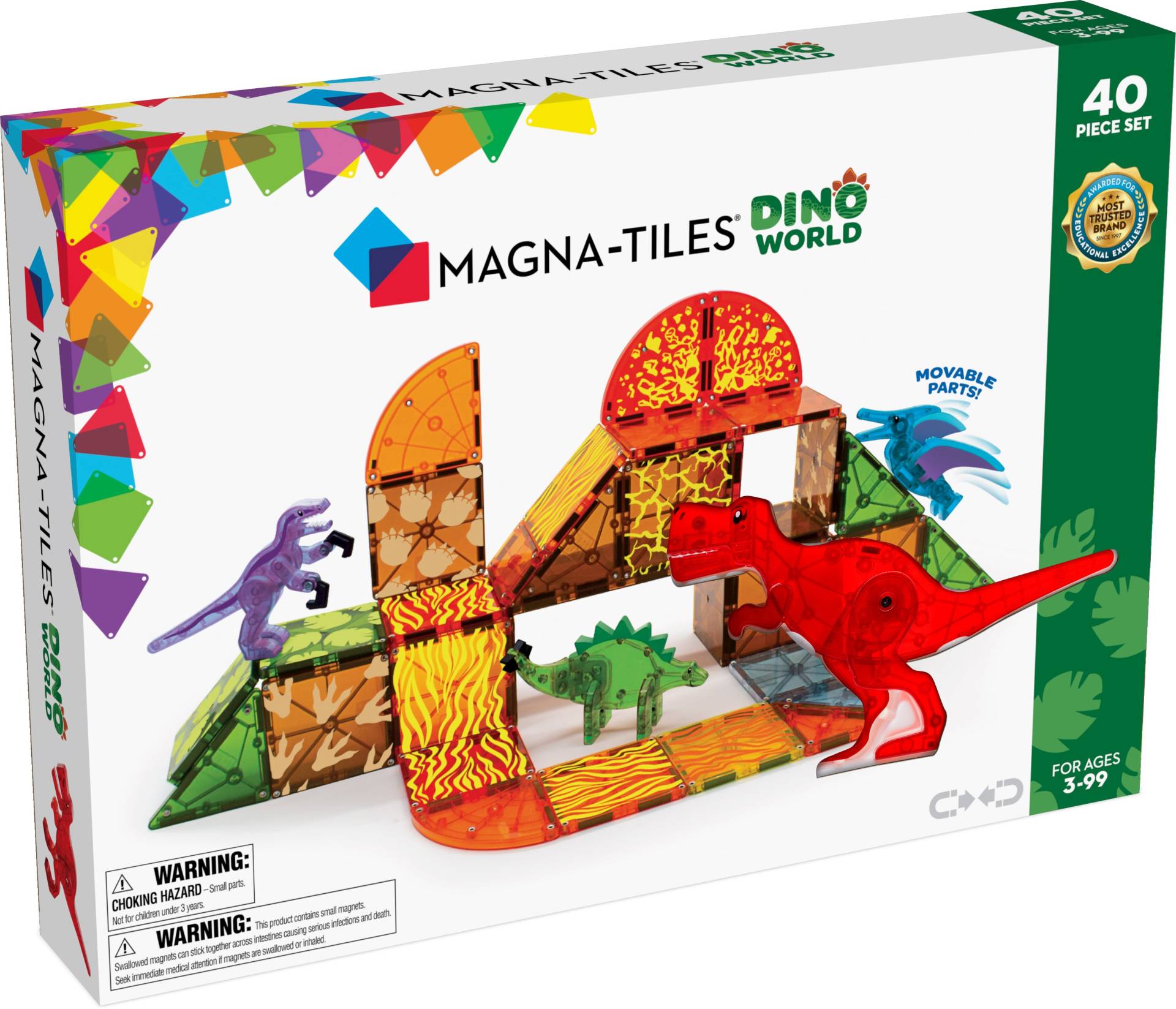 Magna-Tiles Dino World Bausatz 40 Teile von Magna Tiles