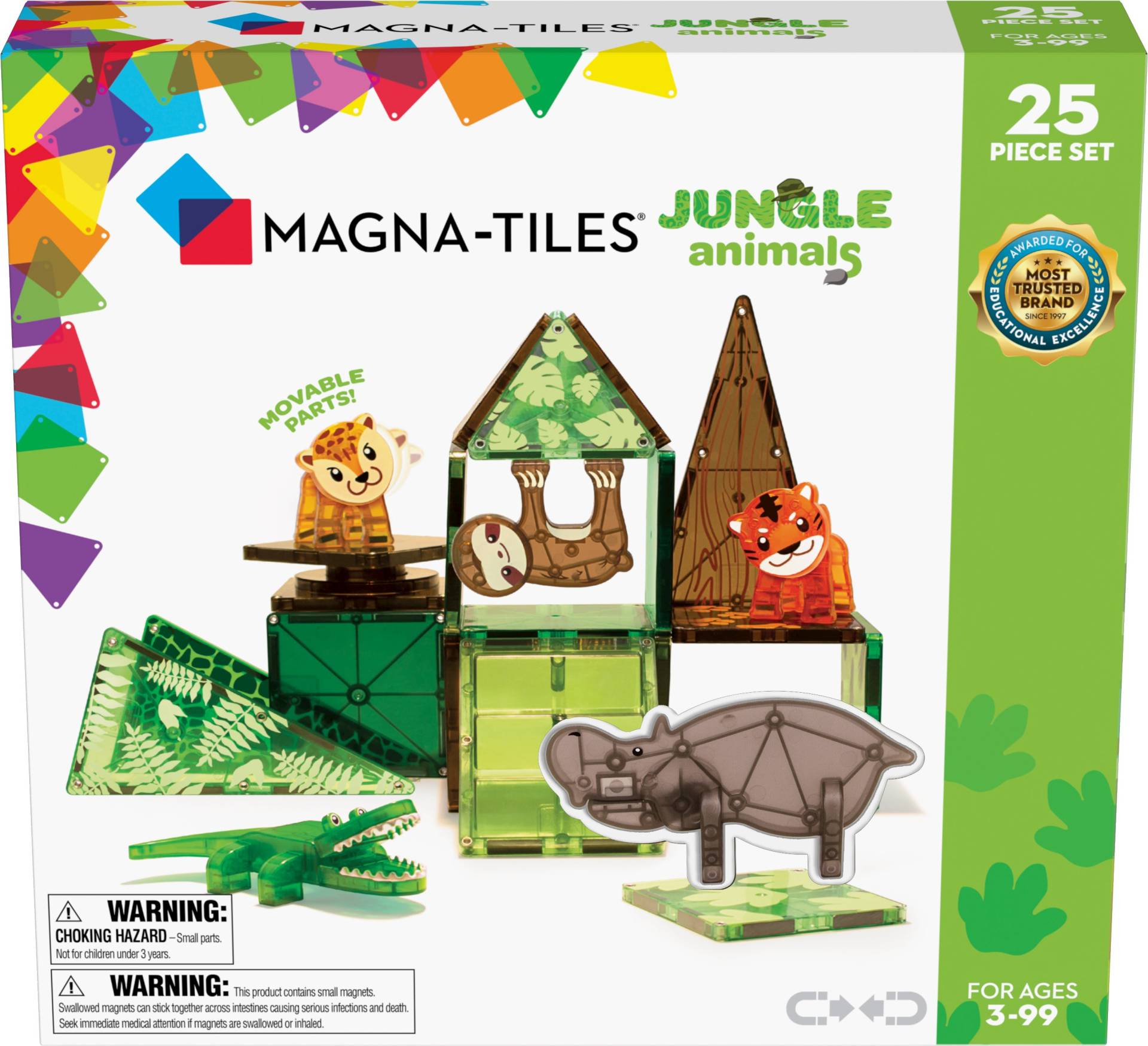 Magna-Tiles Dschungeltiere Bausatz 25 Teile von Magna Tiles