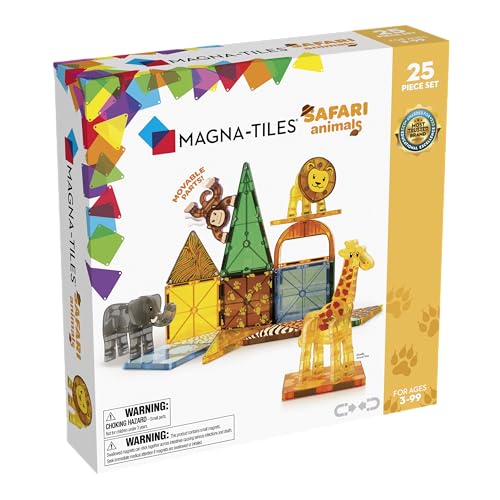 Magna-Tiles Safari Animals 25-teiliges Set - magnetischen 3D-Bausteinen in klaren Farben, fördert spielerisches Lernen Magna-Tiles Safari Animals 25-teiliges Set - magnetischen 3D-Bausteinen in klaren Farben, fördert spielerisches Lernen von Magna-Tiles