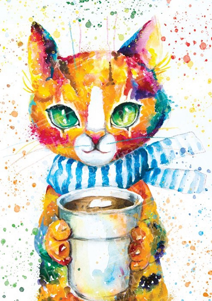 Magnolia Colorful Cat 1000 Teile Puzzle Magnolia-3505 von Magnolia