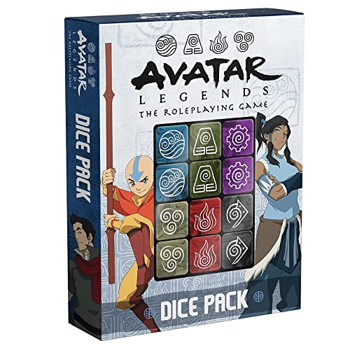 Magpie Games Würfelpaket - Avatar Legends: Das Rollenspiel, 12 sechsseitige Würfel-Set, graviert mit Biege- und Trainingssymbolen, Perlglanzfarben, RPG-Tischzubehör Magpie Games Würfelpaket - Avatar Legends: Das Rollenspiel, 12 sechsseitige Würfel-Set, graviert mit Biege- und Trainingssymbolen, Perlglanzfarben, RPG-Tischzubehör von Magpie Games