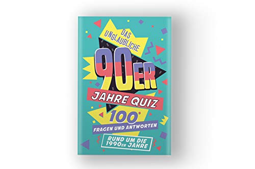 Quizkarten 90er Jahre | Lustiges Kartenspiel | 100 Quizfragen | Wissensspiel | Trivia Cards: Awesome 90s | Spiel für Erwachsene | Quiz Karten mit Fragen | Geschenk für Weihnachten, Geburtstag, Party von Mags