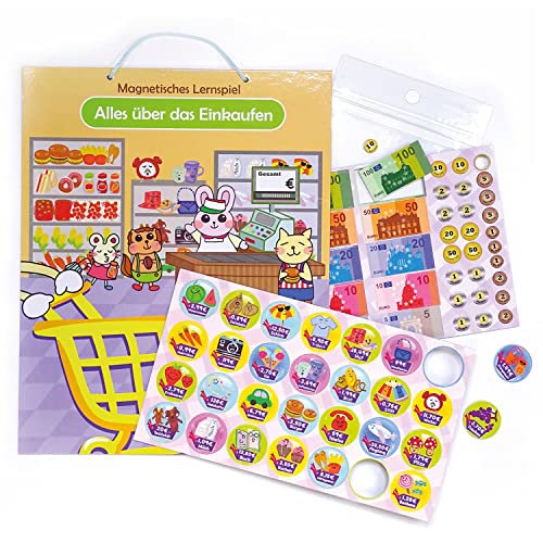 Lern-Spiel Einkaufen I Tafel mit Magneten, zum Aufhängen I Rechnen mit Geld I Zählen Erkennen I Taschengeld I dv718 Lern-Spiel Einkaufen I Tafel mit Magneten, zum Aufhängen I Rechnen mit Geld I Zählen Erkennen I Taschengeld I dv718 von Magstick