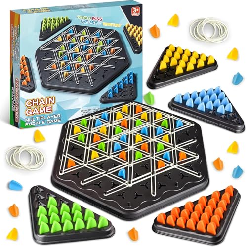 MaiLence Triggle Spiel Gummibänder, Funny Games Brettspiel Triggle, Lustige Spiele Triggle Game, Interaktives Steckspiel, Ketten Dreieck Schachspiel Brettspiel Triggle-Spiel MaiLence Triggle Spiel Gummibänder, Funny Games Brettspiel Triggle, Lustige Spiele Triggle Game, Interaktives Steckspiel, Ketten Dreieck Schachspiel Brettspiel Triggle-Spiel von MaiLence