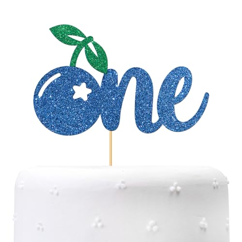 Maicaiffe Blueberry One Tortenaufsatz, Obst-Thema Blaubeere 1. Geburtstag – Babyparty – Blueberry Welcome Baby Kinder Geburtstag Party Kuchen Dekorationen Blau Glitzer Maicaiffe Blueberry One Tortenaufsatz, Obst-Thema Blaubeere 1. Geburtstag – Babyparty – Blueberry Welcome Baby Kinder Geburtstag Party Kuchen Dekorationen Blau Glitzer von Maicaiffe