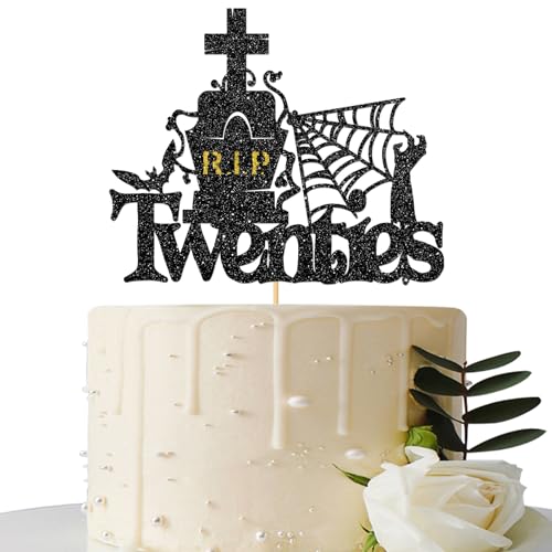 Maicaiffe Rip Twenties Cake Topper, 30th Birthday Party Cake Decorations - Death to My Youth - Death to My 20s Party Cake Decorations Birthday Glitter Maicaiffe Rip Twenties Cake Topper, 30th Birthday Party Cake Decorations - Death to My Youth - Death to My 20s Party Cake Decorations Birthday Glitter von Maicaiffe