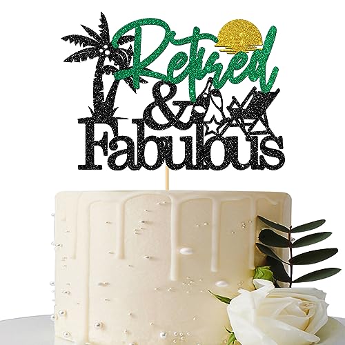 Maicaiffe Tortenaufsatz mit Aufschrift "Retired & Fabulous Happy Retirement Party" – Endlich Ruhestand – Kollegen Ruhestand Büro Party Kuchendekorationen Schwarz Glitzer Maicaiffe Tortenaufsatz mit Aufschrift "Retired & Fabulous Happy Retirement Party" – Endlich Ruhestand – Kollegen Ruhestand Büro Party Kuchendekorationen Schwarz Glitzer von Maicaiffe