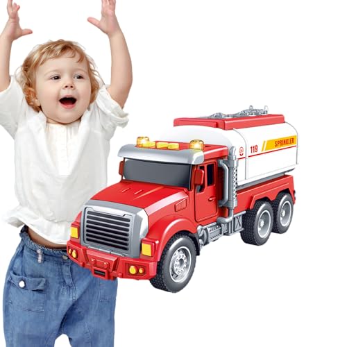 Maidong Reibungsfahrzeuge - Interaktives Baufahrzeug-Spielzeug mit Lichtern und Geräuschen | BAU-LKW-Spielzeug für Kinder, Jungen und Mädchen ab 4 Jahren, BAU-LKWs von Maidong