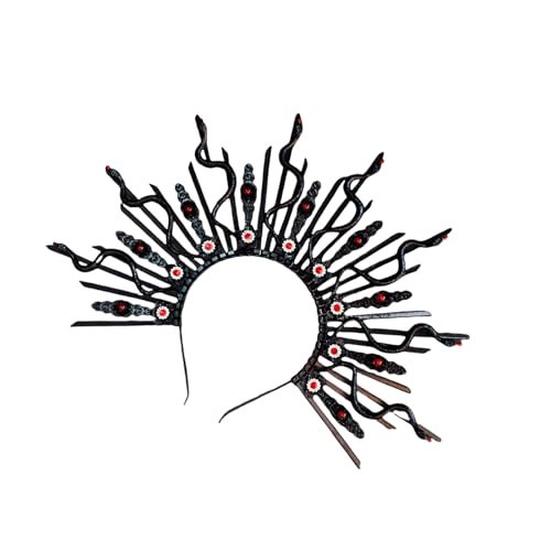 Elegantes Schlangenkopf-Kronen-Stirnband, Party-Accessoire, modisches Haarteil, geeignet für einen stilvollen und geheimnisvollen Look, Punk-Schlangen-Stirnband Elegantes Schlangenkopf-Kronen-Stirnband, Party-Accessoire, modisches Haarteil, geeignet für einen stilvollen und geheimnisvollen Look, Punk-Schlangen-Stirnband von Maigridy