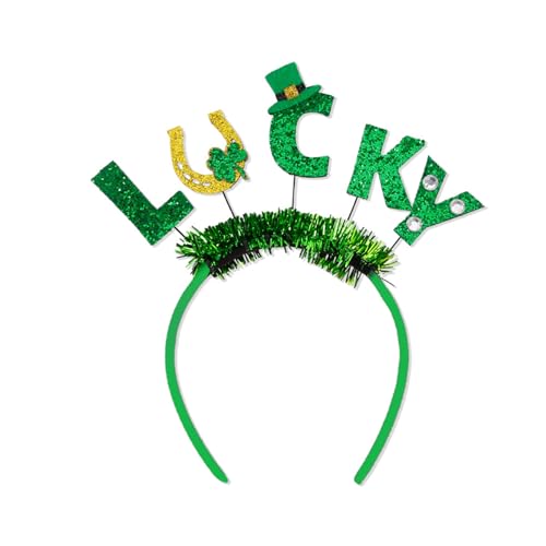 Maigridy Irische Schleife, Kleeblatt-Stirnband, Patrick's Day, Frau, Weihnachten, Pailletten, für Festivals, Fotografie, für Frauen, für Mädchen, Laufen Maigridy Irische Schleife, Kleeblatt-Stirnband, Patrick's Day, Frau, Weihnachten, Pailletten, für Festivals, Fotografie, für Frauen, für Mädchen, Laufen von Maigridy
