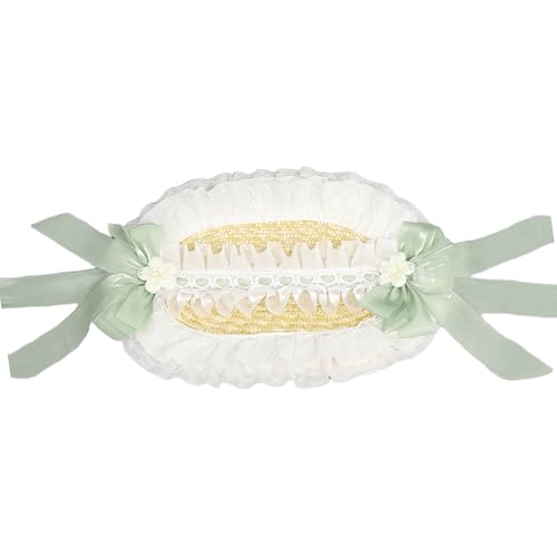 Maigridy Strohhut im viktorianischen Stil, mit Spitze, Blumenband, Schleife, für Damen, modisches Anime-Kostüm, Motorhaube für Themenveranstaltungen, Vintage-Strohhalm Maigridy Strohhut im viktorianischen Stil, mit Spitze, Blumenband, Schleife, für Damen, modisches Anime-Kostüm, Motorhaube für Themenveranstaltungen, Vintage-Strohhalm von Maigridy