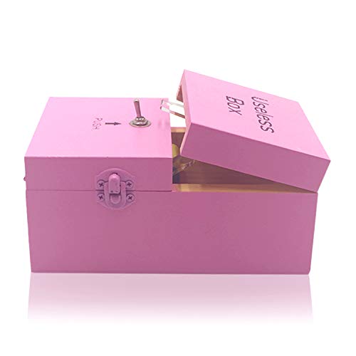 Maijia Mini Funny Toy Kreative Geschenke Nutzlose Box Lassen Sie Mich allein Maschine für Geburtstag und Party Geschenk Toy Game (Pink, Useless Box) von Maijia