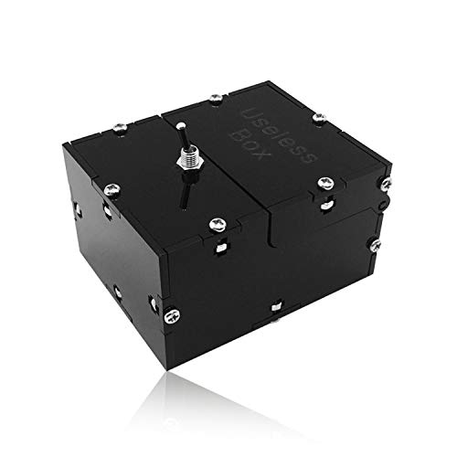 Maijia Mini Useless Box - Vollständig Montierte Leave Me Alone Machine, Schaltet Sich Aus für Geburtstag Und Party Geschenk Spielzeug Spiel (Schwarz) von Maijia