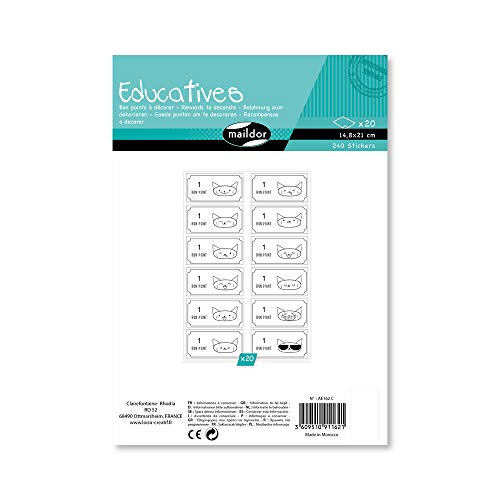 Maildor – educatives Tüte 20 Weihnachts Bon Punkte zum Ausmalen, ae162 C, 14,8 x 21 cm Maildor – educatives Tüte 20 Weihnachts Bon Punkte zum Ausmalen, ae162 C, 14,8 x 21 cm von Maildor