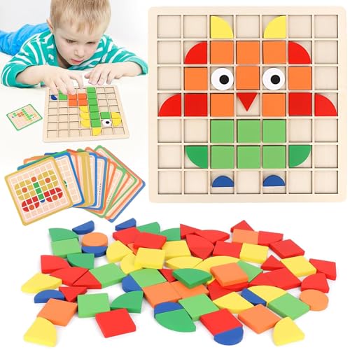 Mailfull 120 Pcs Mosaik Holzpuzzle Tangram Kinder Mitgebsel Montessori Spielzeug ab 3 4 5 6 Jahre Sensorische Feinmotorik Konzentrationsspiele Lernspiele Mailfull 120 Pcs Mosaik Holzpuzzle Tangram Kinder Mitgebsel Montessori Spielzeug ab 3 4 5 6 Jahre Sensorische Feinmotorik Konzentrationsspiele Lernspiele von Mailfull