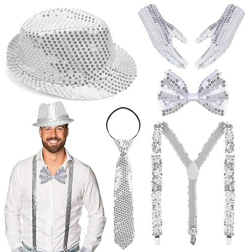 Mailfull Hippie Accessories Pailletten Set 5 Stück Shinny Kostüm Jazz Hip-Hop Dance Performance Zubehör Sets für Dance Party Fasching Party Cosplay Abschlussball Mailfull Hippie Accessories Pailletten Set 5 Stück Shinny Kostüm Jazz Hip-Hop Dance Performance Zubehör Sets für Dance Party Fasching Party Cosplay Abschlussball von Mailfull