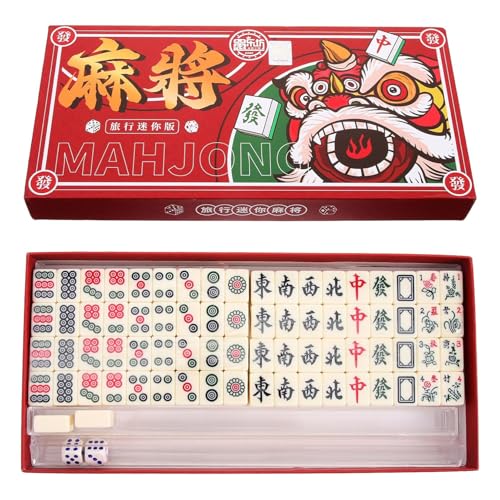 Mailfull Mahjong Spiel Chinese Majong Game Set Tragbarer Mahjong Brettspiel Set mit 144 Mahjong Steinen für Familie Reise Spiel Tabletop Spiel Brettspiel Mailfull Mahjong Spiel Chinese Majong Game Set Tragbarer Mahjong Brettspiel Set mit 144 Mahjong Steinen für Familie Reise Spiel Tabletop Spiel Brettspiel von Mailfull