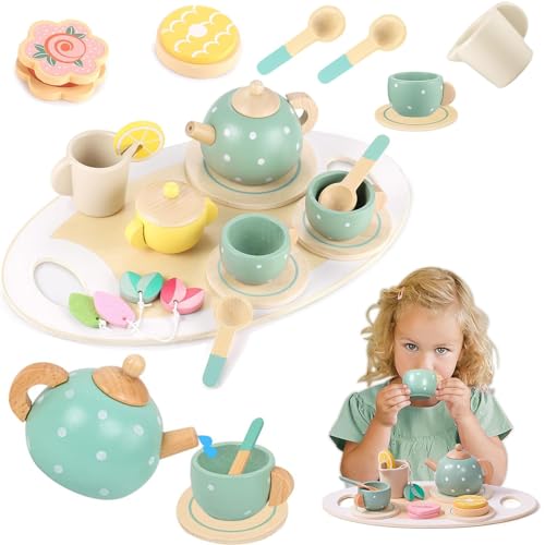 Mailfull Teeservice Kinder Holz Kinderküche Zubehör Teeparty Spielküche Rollenspiele Tee Service Set Kinder Spielküche Zubehör Geschenk für Kinder Mädchen Jungen Mailfull Teeservice Kinder Holz Kinderküche Zubehör Teeparty Spielküche Rollenspiele Tee Service Set Kinder Spielküche Zubehör Geschenk für Kinder Mädchen Jungen von Mailfull