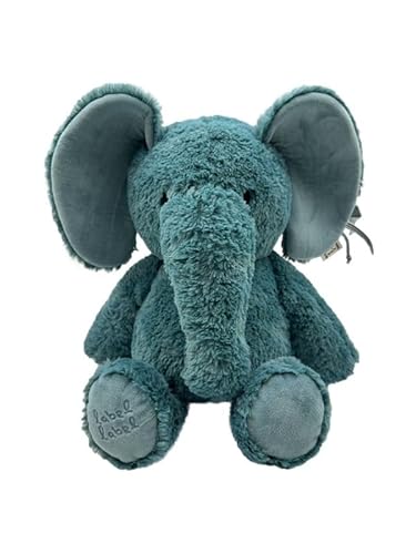 Kuscheltier Elefant „Elly“ L – Blau | Großes Stofftier personalisierbar mit Namen | Weiches Geschenk für Babys & Kinder von Mainely