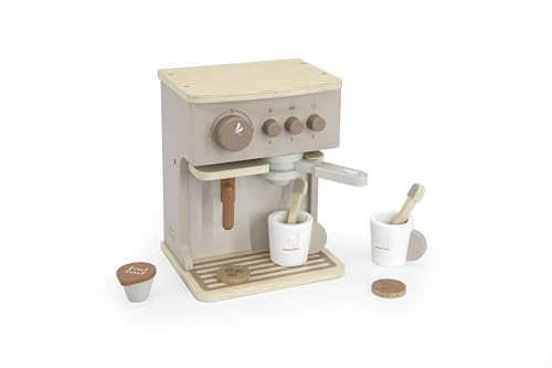 Label Label Holz Espressomaschine – Nougat | Personalisierbares Küchenspielzeug mit Namen | Geschenk zur Geburt, Taufe oder Geburtstag | Montessori Rollenspielzeug für Kinder ab 18 Monaten Label Label Holz Espressomaschine – Nougat | Personalisierbares Küchenspielzeug mit Namen | Geschenk zur Geburt, Taufe oder Geburtstag | Montessori Rollenspielzeug für Kinder ab 18 Monaten von Mainely