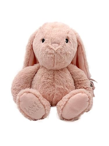 Mainely Label Label – Kuscheltier „Hase“ Größe M – Rosa – personalisiert mit Namensdruck – Weiches Plüschtier für Babys & Kinder – Geschenk zur Geburt/Taufe von Mainely