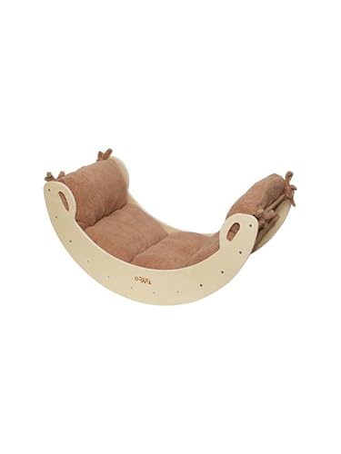 Mainely Tryco – Matratze für Holz-Kletterbogen (Bouclé Nougat) – personalisiert mit Namensdruck – Weich & stilvoll – Für Spiel, Kuscheln & Entspannung von Mainely