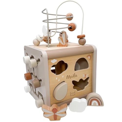 Motorikwürfel aus Holz - Nougat I Motorikspielzeug ab 1 Jahr personalisiert mit Name I Aktivitätswürfel als Geschenk zum 1. Geburtstag für Mädchen & Jungen I Activity Cube ab 12 Monate Motorikwürfel aus Holz - Nougat I Motorikspielzeug ab 1 Jahr personalisiert mit Name I Aktivitätswürfel als Geschenk zum 1. Geburtstag für Mädchen & Jungen I Activity Cube ab 12 Monate von Mainely