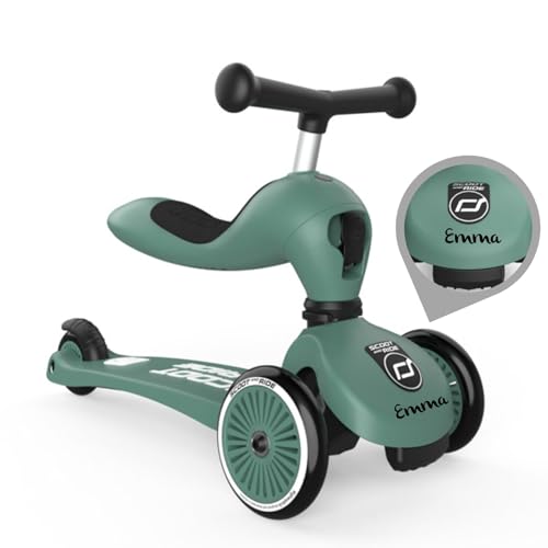 Scoot and Ride – Highwaykick 1 Forest Personalisiert | 2in1 Kinderroller mit Sitz & Kickboard | höhenverstellbar, sicher & stabil | Personalisierbar mit Namen Scoot and Ride – Highwaykick 1 Forest Personalisiert | 2in1 Kinderroller mit Sitz & Kickboard | höhenverstellbar, sicher & stabil | Personalisierbar mit Namen von Mainely
