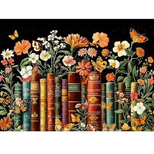 500 Teile Puzzle für Erwachsene | Vintage Wildblumen Bücher Puzzle | Recycelter Karton Pflanze Blumen Puzzle 500 Teile | Herausforderndes Spiel Home Decor Geburtstag Party Geschenk Spielzeug für 500 Teile Puzzle für Erwachsene | Vintage Wildblumen Bücher Puzzle | Recycelter Karton Pflanze Blumen Puzzle 500 Teile | Herausforderndes Spiel Home Decor Geburtstag Party Geschenk Spielzeug für von Maiqufa