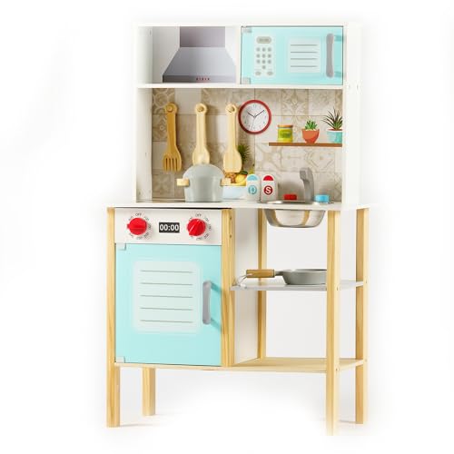 Maisonelle Nature Holzküche Spielzeug komplett mit Zubehör mit Töpfen, Spüle, Backofen Maße: 92 x 60 x 30 cm Perfekte Geschenkidee für alle angehenden kleinen Köche Maisonelle Nature Holzküche Spielzeug komplett mit Zubehör mit Töpfen, Spüle, Backofen Maße: 92 x 60 x 30 cm Perfekte Geschenkidee für alle angehenden kleinen Köche von Maisonelle