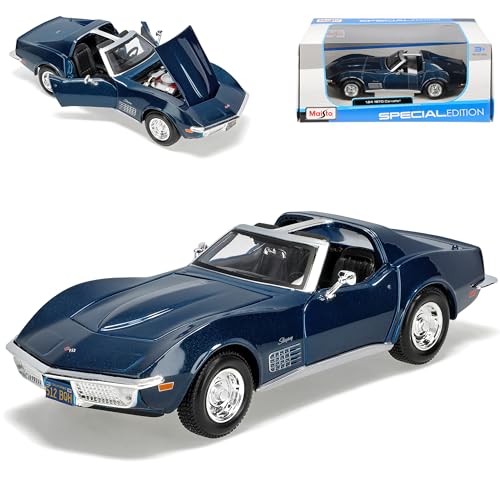 Chevrolet Chevy Corvette 1970 Stingray C3 C 3 Blau 1/24 Modellauto Modell Auto Chevrolet Chevy Corvette 1970 Stingray C3 C 3 Blau 1/24 Modellauto Modell Auto von Maisto Chevrolet