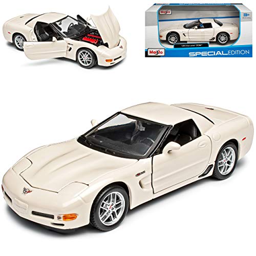 Chevrolet Chevy Corvette C5 Z06 Weiss 1997-2004 1/24 Modell Auto mit individiuellem Wunschkennzeichen Chevrolet Chevy Corvette C5 Z06 Weiss 1997-2004 1/24 Modell Auto mit individiuellem Wunschkennzeichen von Maisto Chevrolet