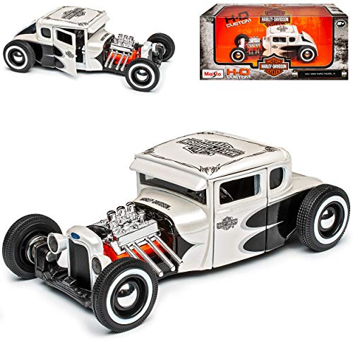 Ford Model A 1929 Weiss Schwarz Hot Rod HarIey Davdson 1/24 Maisto Modell Auto mit individiuellem Wunschkennzeichen Ford Model A 1929 Weiss Schwarz Hot Rod HarIey Davdson 1/24 Maisto Modell Auto mit individiuellem Wunschkennzeichen von Maisto Ford