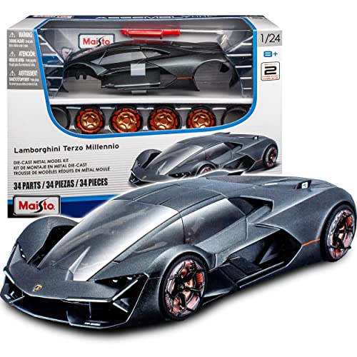 Lamborgihini Terzo Millennio Coupe Schwarz Concept Studie Genfer Autosalon 2018 Bausatz Kit 1/24 Modell Auto von Maisto